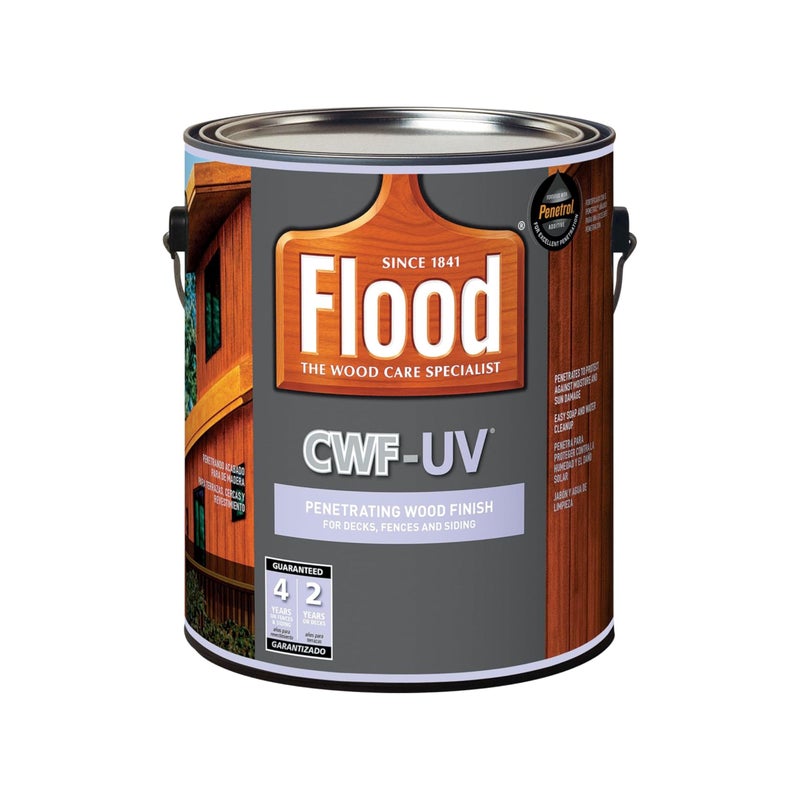 Flood 1 gal. Honey Gold Transparent CWF-UV Exterior Wood Stain - Image 1